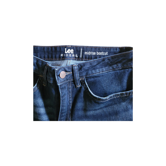 Lee Riders Midrise Bootcut Stretch Jeans Dark Blue Denim Sz. 8 P - Picture 10 of 10